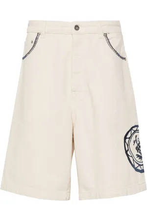 Drôle de Monsieur Le Short Art de la Table denim shorts