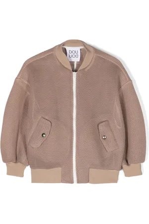 DOUUOD KIDS Semi-sheer mesh jacket