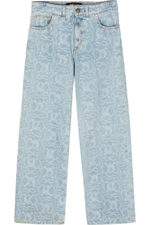 Roberto Cavalli Jacquard-pattern straight-leg jeans