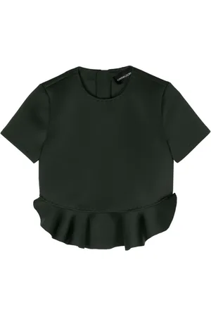 Cynthia Rowley Astro ruffled cropped top
