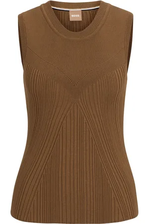 HUGO BOSS Ribbed-knit tank top