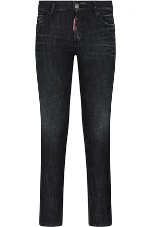 Dsquared2 Logo-patch cotton-blend tapered jeans