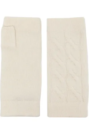N.PEAL Cable-knit fingerless gloves