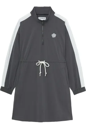 Chocoolate Logo-appliqué drawstring dress