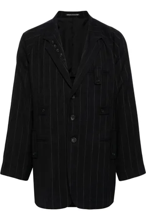 YOHJI YAMAMOTO Pinstriped single-breasted blazer