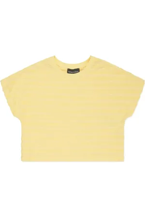 Emporio Armani Logo-debossed striped T-shirt