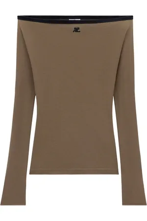 Courrèges Boat-neck cotton top