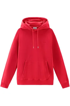 Woolrich Logo-embroidered cotton hoodie