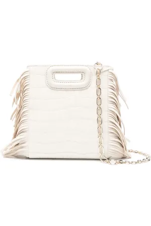 Maje Mini M crocodile-embossed tote bag