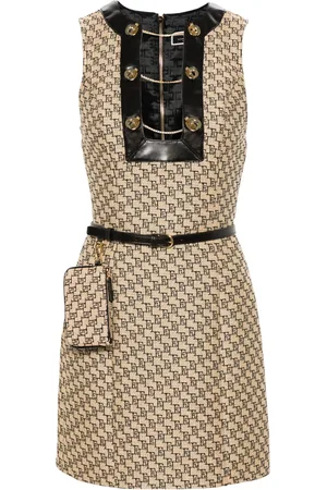 Elisabetta Franchi Logo-jacquard mini dress