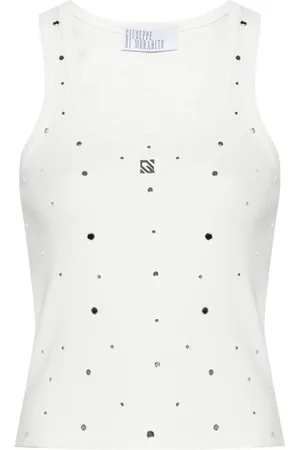 GIUSEPPE DI MORABITO Crystal-embellished tank top