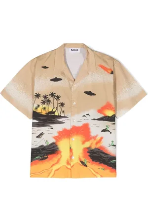 Molo Graphic-print organic cotton shirt