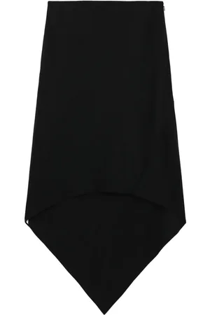 Helmut Lang Asymmetric wool midi skirt