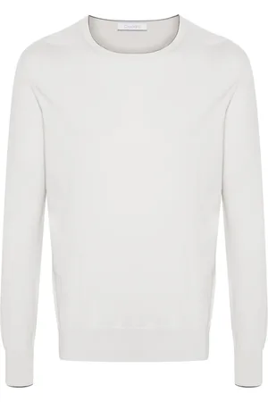 Cruciani Contrasting-border cotton jumper