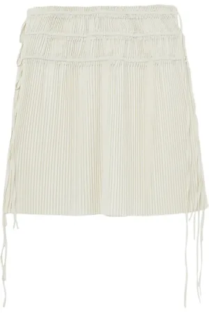 Helmut Lang Strap-detail pleated midi skirt