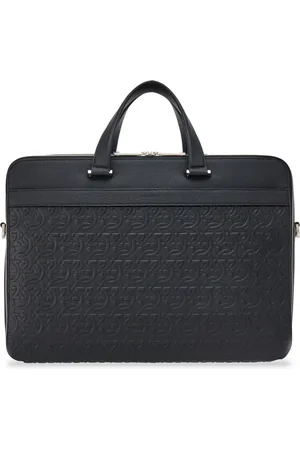Salvatore Ferragamo Gancini leather briefcase