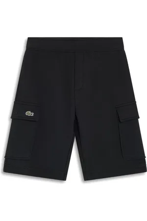 Lacoste Crocodile-embroidered fleece shorts