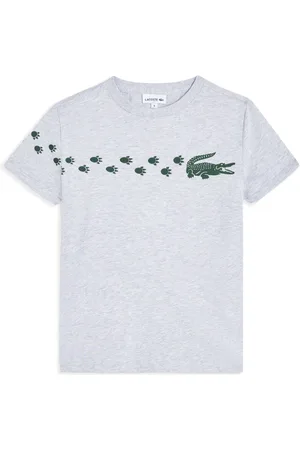 Lacoste Crocodile-print organic cotton T-shirt