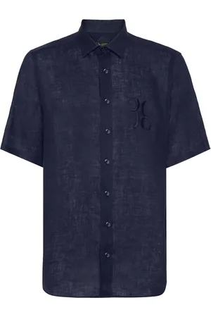 BILLIONAIRE "Linen Shirt Silver Cut LS"