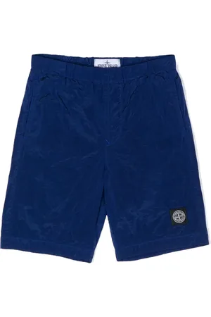 Stone Island Compass-appliqué shell shorts