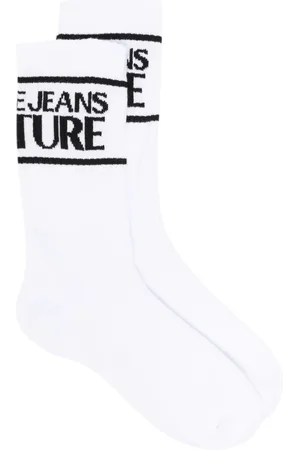 VERSACE Intarsia-knit logo socks