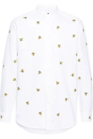 Dsquared2 Fruit-embroidered cotton shirt