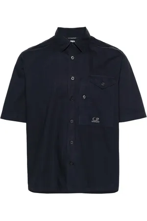 C.P. Company Logo-embroidered cotton shirt