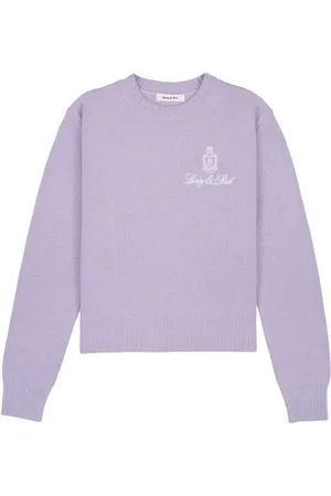 Sporty & Rich Embroidered-logo cashmere jumper