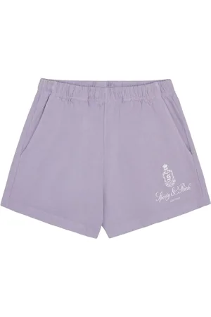 Sporty & Rich Vendome logo-embroidered shorts