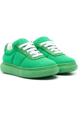 Marni Embroidered-logo knitted sneakers