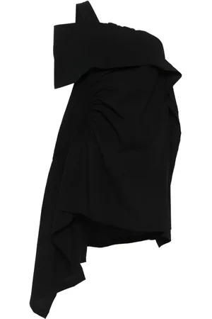 Issey Miyake One-shoulder crepe blouse