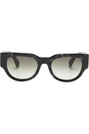 Lanvin Logo-lettering rectangle-frame sunglasses