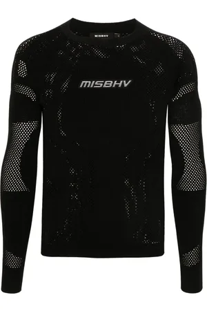 MISBHV Logo-appliqué open-knit jumper
