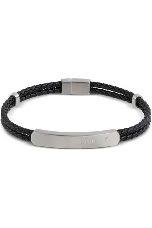 AGNÈS B. Logo-engraved leather bracelet