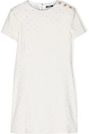 Balmain Logo-jacquard midi dress