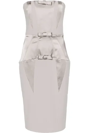 Elisabetta Franchi Strapless panelled midi dress