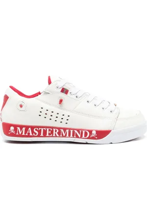 MASTERMIND JAPAN Logo-print leather sneakers