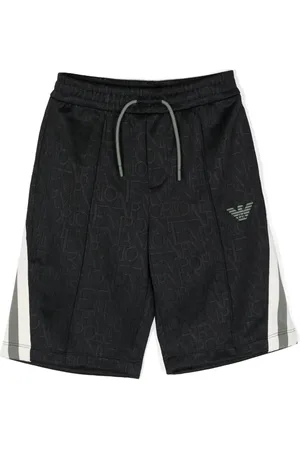Emporio Armani Logo-jacquard side-stripe shorts