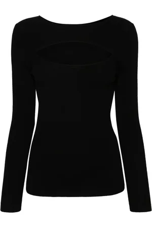 Allude Cut-out ribbed top