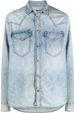 VERSACE Western-style denim shirt