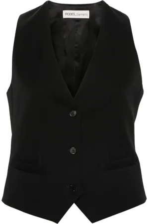 MODES GARMENTS Wool gabardine gilet
