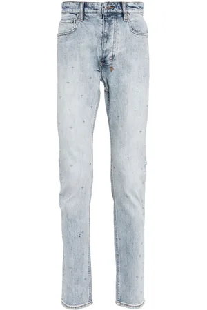 KSUBI Acid-wash straight-leg jeans