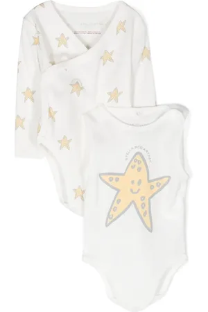 Stella McCartney Starfish-print cotton bodysuit (set of two)