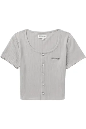 Musium Div. Logo-plaque ribbed cardigan