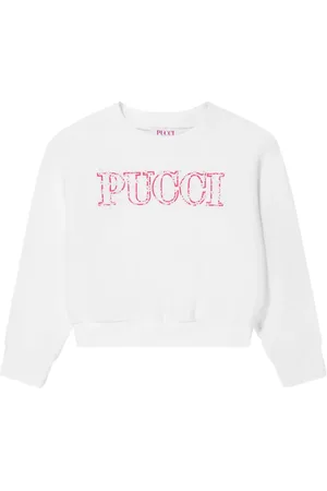 PUCCI Junior Logo-embroidered cotton sweatshirt