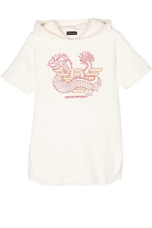 Emporio Armani Dragon-embroidered jersey minidress