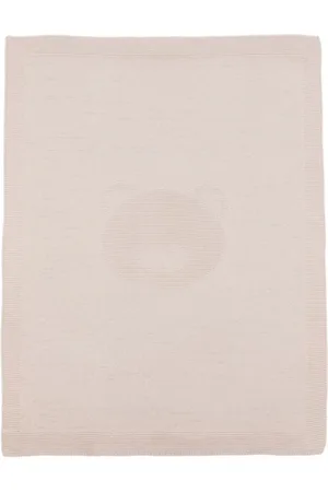 LITTLE BEAR Ribbed-knit cotton blanket