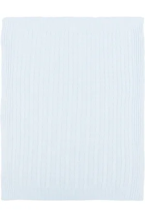 LITTLE BEAR Cable-knit cotton blanket