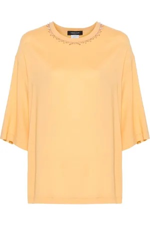 Fabiana Filippi Sabl?? bead-embellished T-shirt