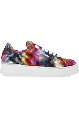Philipp Plein Crystal Waves Rainbow suede sneakers